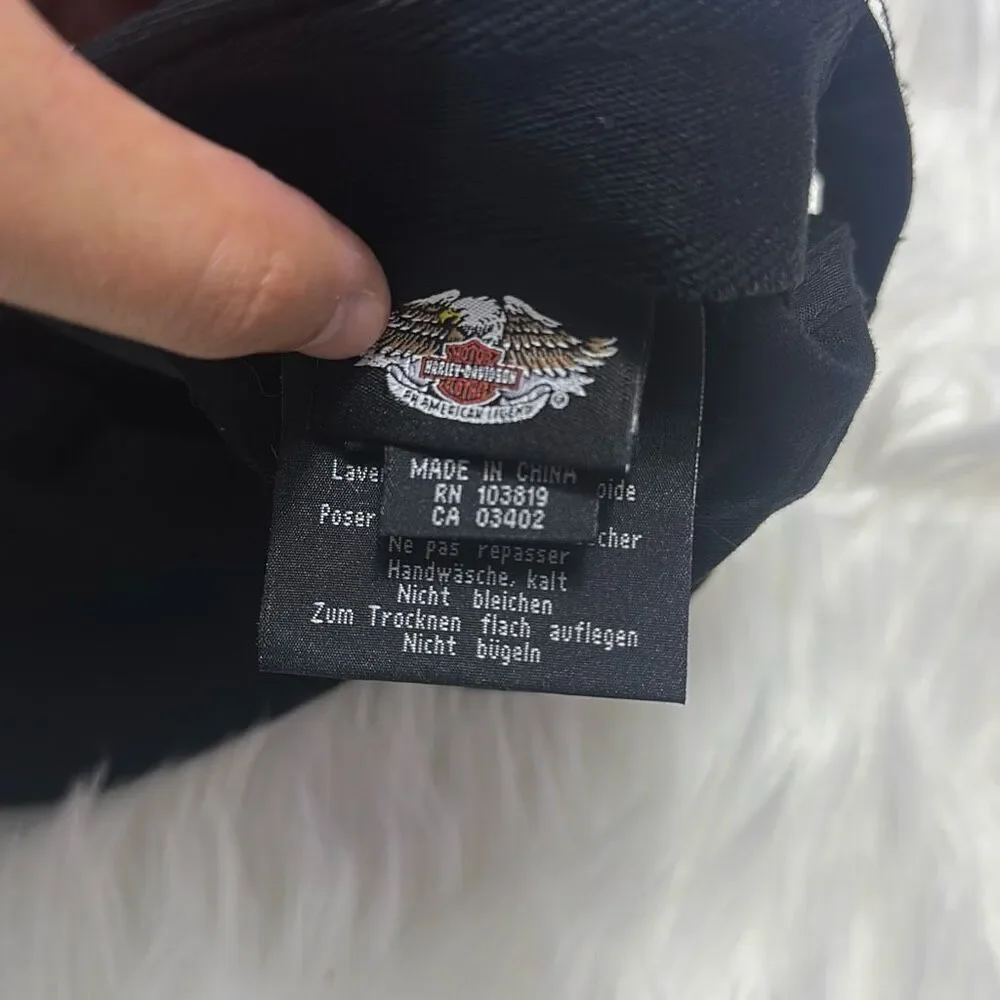 Harley-Davidson Black Cap with Teal and Silver Wing Graphics